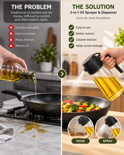 2-in-1 Oil Sprayer & Dispenser
