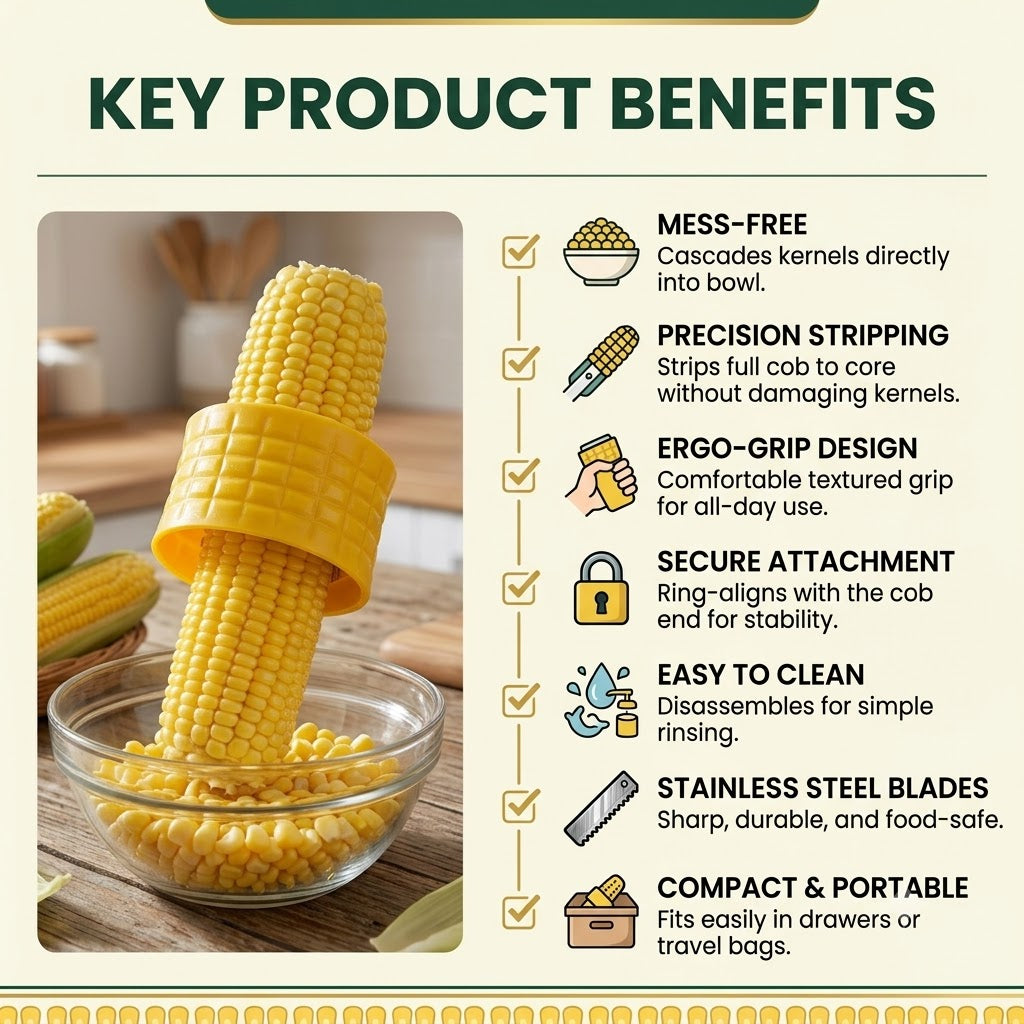 Stainless Steel Corn Peeler Cutter