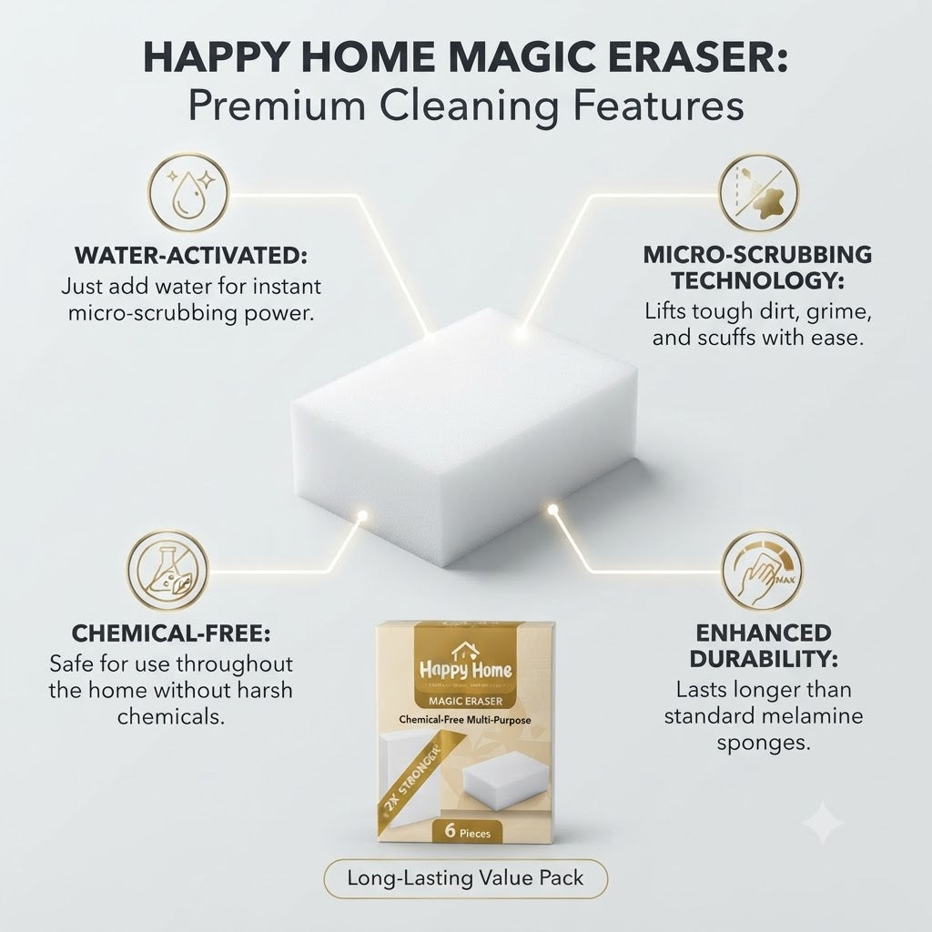 Happy Home Magic Eraser (6-Piece Pack)