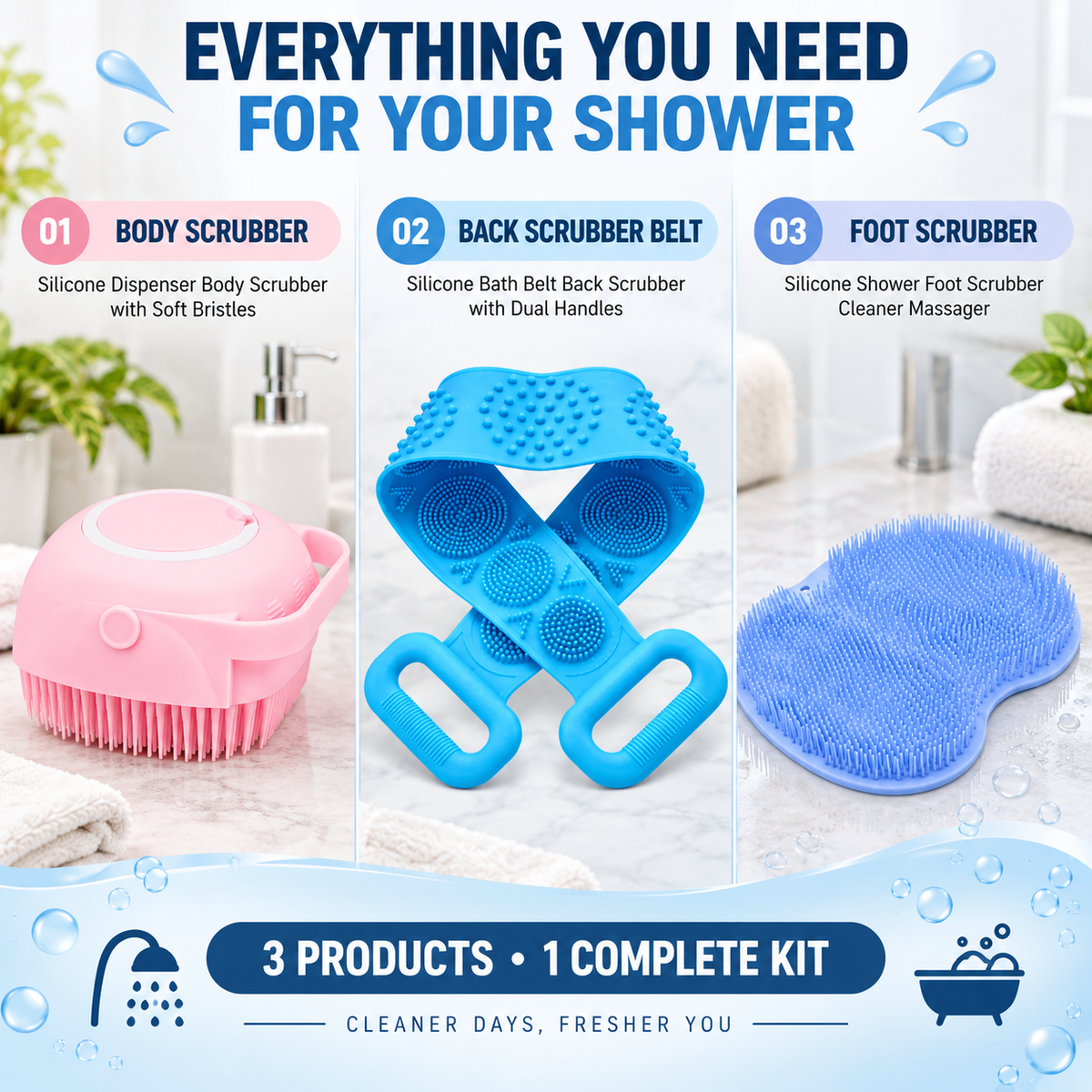 3-in-1 Complete Bath & Body Care Kit